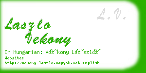 laszlo vekony business card